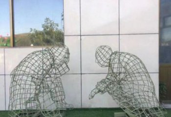 牡丹江鏤空對弈雕塑標準，廣場雕塑，鐵藝民俗人物雕塑供給