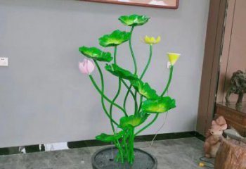 長春荷花雕塑異型優選，城市裝飾，展示荷花雕塑定做