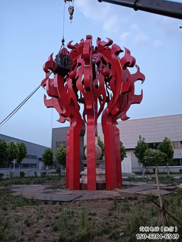 鄂爾多斯火球雕塑,精神堡壘火球雕塑落地展示 鄂爾多斯火球雕塑,精神堡壘火球雕塑落地展示