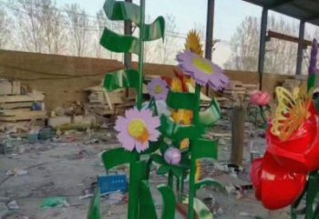 葫蘆島茉莉花雕塑訂做，城市雕塑，不銹鋼茉莉花雕塑廠