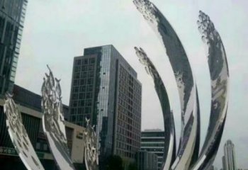 泰安地面噴泉雕塑小品，圓環(huán)結(jié)構(gòu)概念，旱地水景噴泉體系