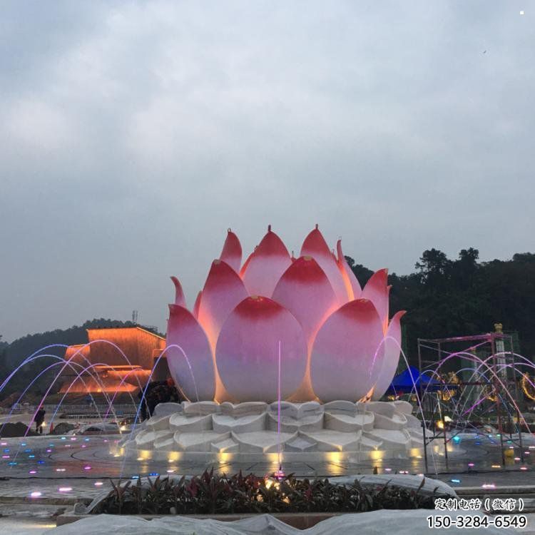 寶雞蓮花雕塑廠家，景區(qū)雕塑，水景蓮花噴泉雕塑精選