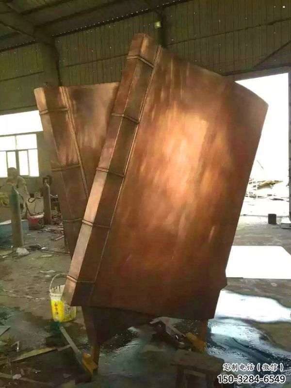 碑林鑄銅書籍供應，街景小品，銅書籍雕塑廠家優價