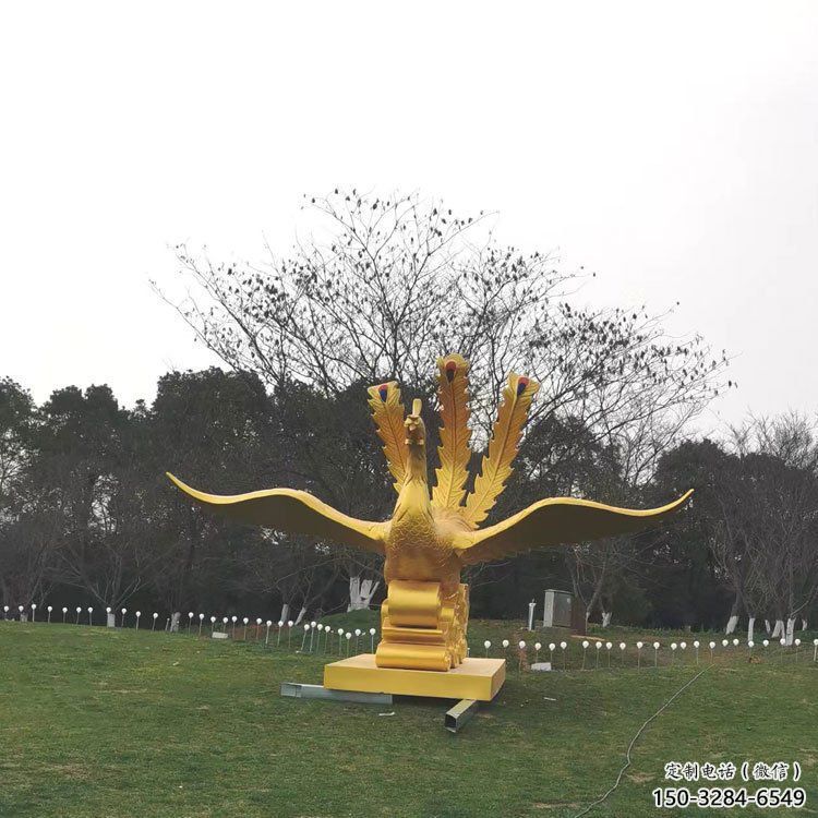 雅安鳳凰雕塑選用，美陳雕塑，鑄銅鳳凰雕塑工藝廠家