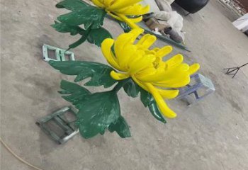 廣安景區(qū)菊花雕塑優(yōu)選，圓雕體系，城市菊花雕塑選定