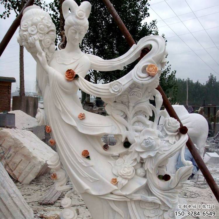 達(dá)孜公園天女散花雕塑 達(dá)孜公園天女散花雕塑