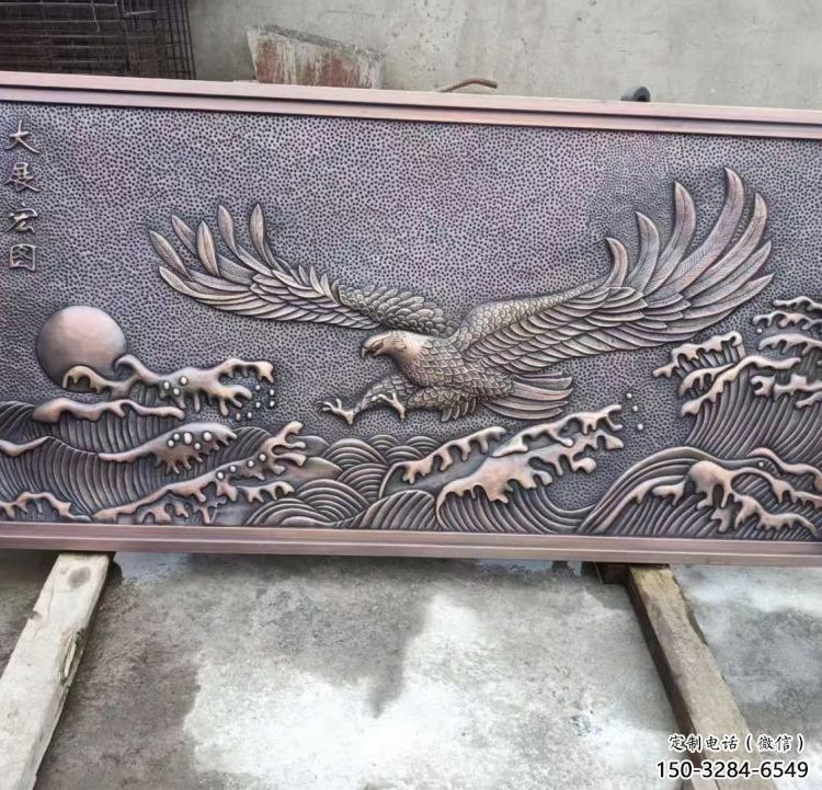吐魯番老鷹浮雕訂做，景區雕塑，鍛銅動物浮雕定價