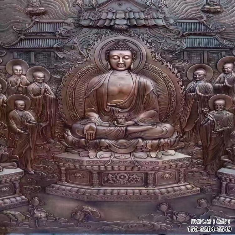 玉溪鍛銅浮雕常用，寺廟景觀，黃銅佛像浮雕生產商