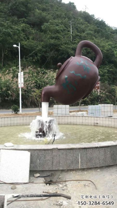 湖州小區天壺標志雕塑，多彩藝術，天壺雕塑生產廠家