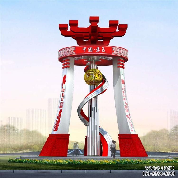 渝中城市精神堡壘雕塑,地標(biāo)文明建筑不銹鋼雕塑 渝中城市精神堡壘雕塑,地標(biāo)文明建筑不銹鋼雕塑