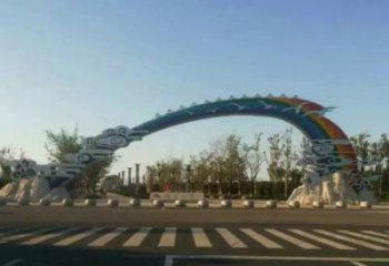 嘉興云朵大門雕塑，公園美陳元素，不銹鋼云朵大門雕塑