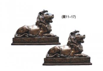 金華公園獅子雕塑供求，景觀雕塑，鑄銅趴獅雕塑優(yōu)選